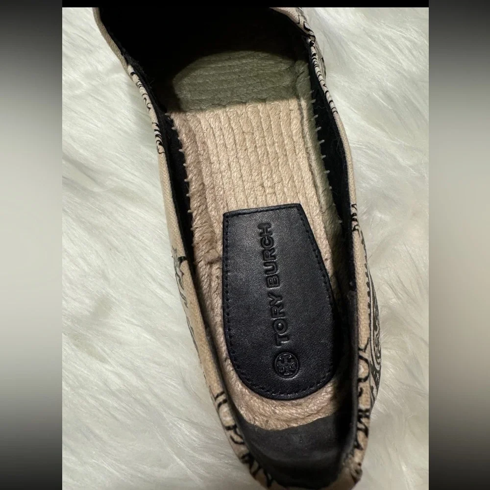 Tory Burch Pigment Espadrille Canvas Flat Shoe-Size 11M -Block Espadrille